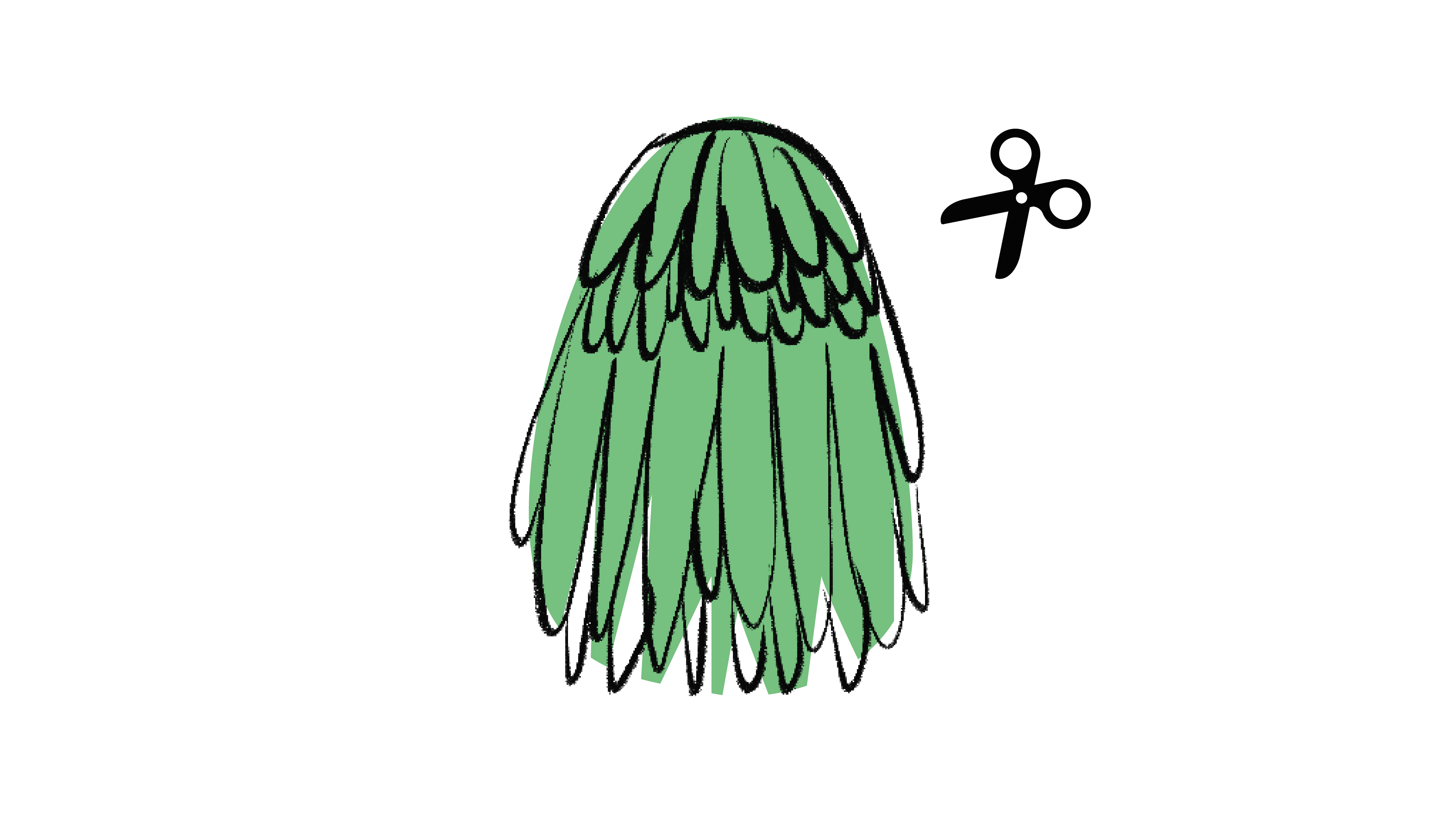 Frisur zurechtschneiden